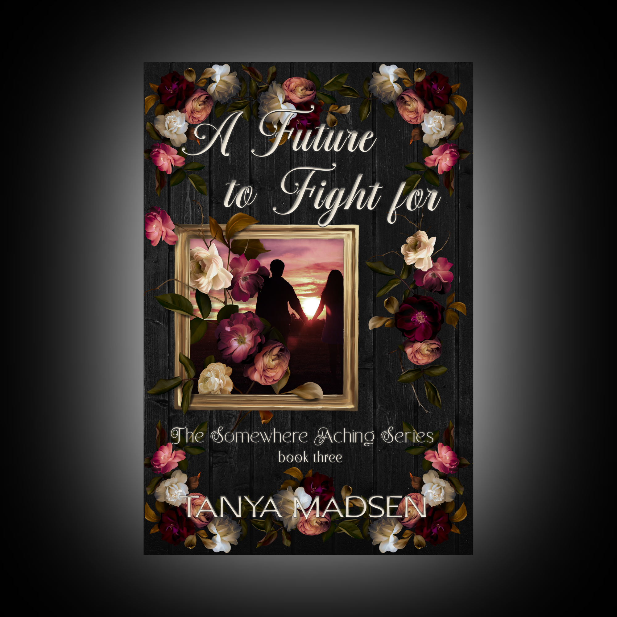 Book cover with floral design and text 'A Future to Fight for' by Tanya Madsen