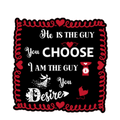 A 3x3 vinyl, glossy, black square sticker features the “Desire” quote from book two in a black‑white‑red design.   