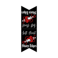Magnetic bookmark featuring the quote: "Soft heart, sharp edges" in black with white text