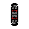 Magnetic bookmark "too much heart for this world" in black