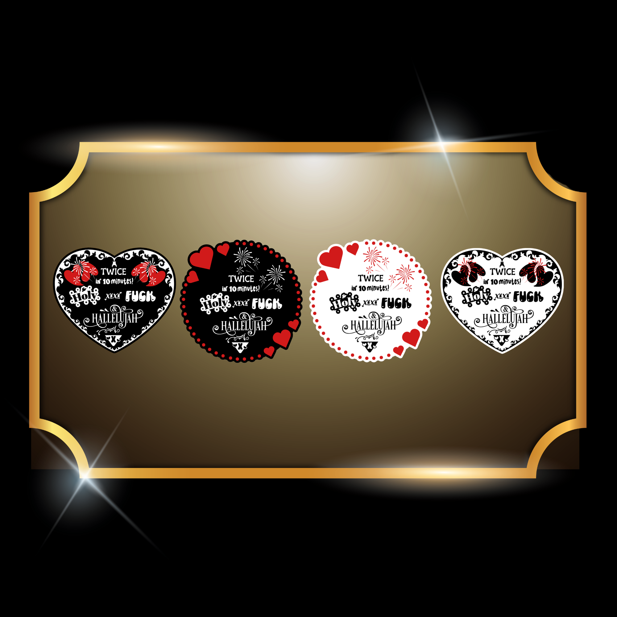 A live video of the “Hallelujah” quote sticker created by Tanya Madsen to show sticker quality and shine.