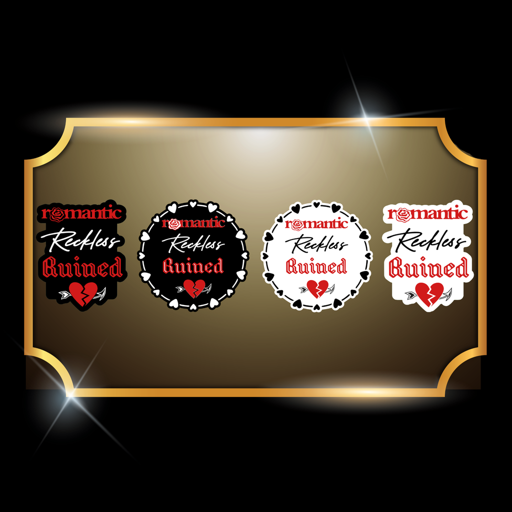 A live video of the "Ruined" theme sticker created by Tanya Madsen to show sticker quality and shine.