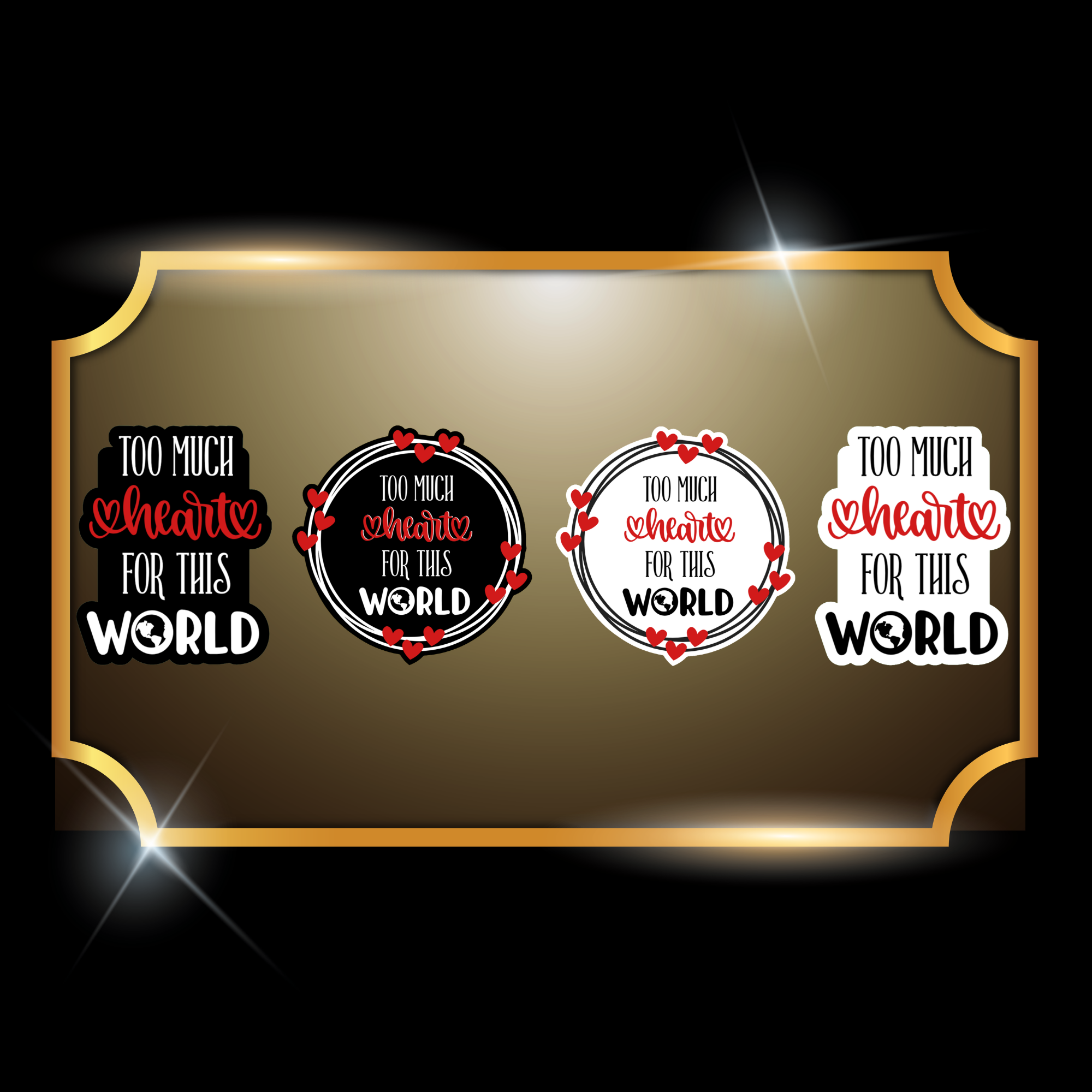 A live video of the “World” theme sticker created by Tanya Madsen to show sticker quality and shine.