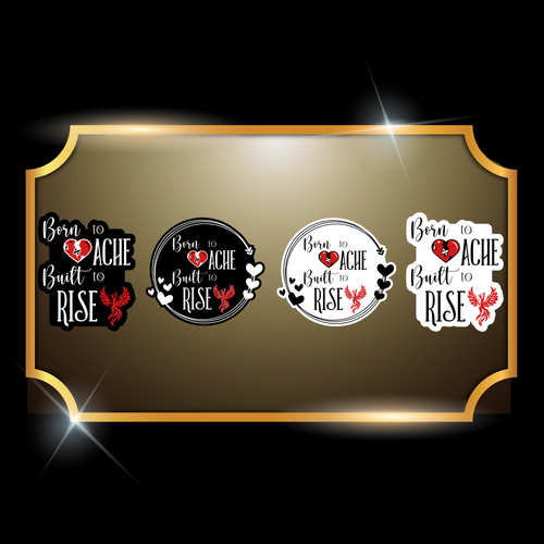 A live video of the “Rise” theme sticker created by Tanya Madsen to show sticker quality and shine.