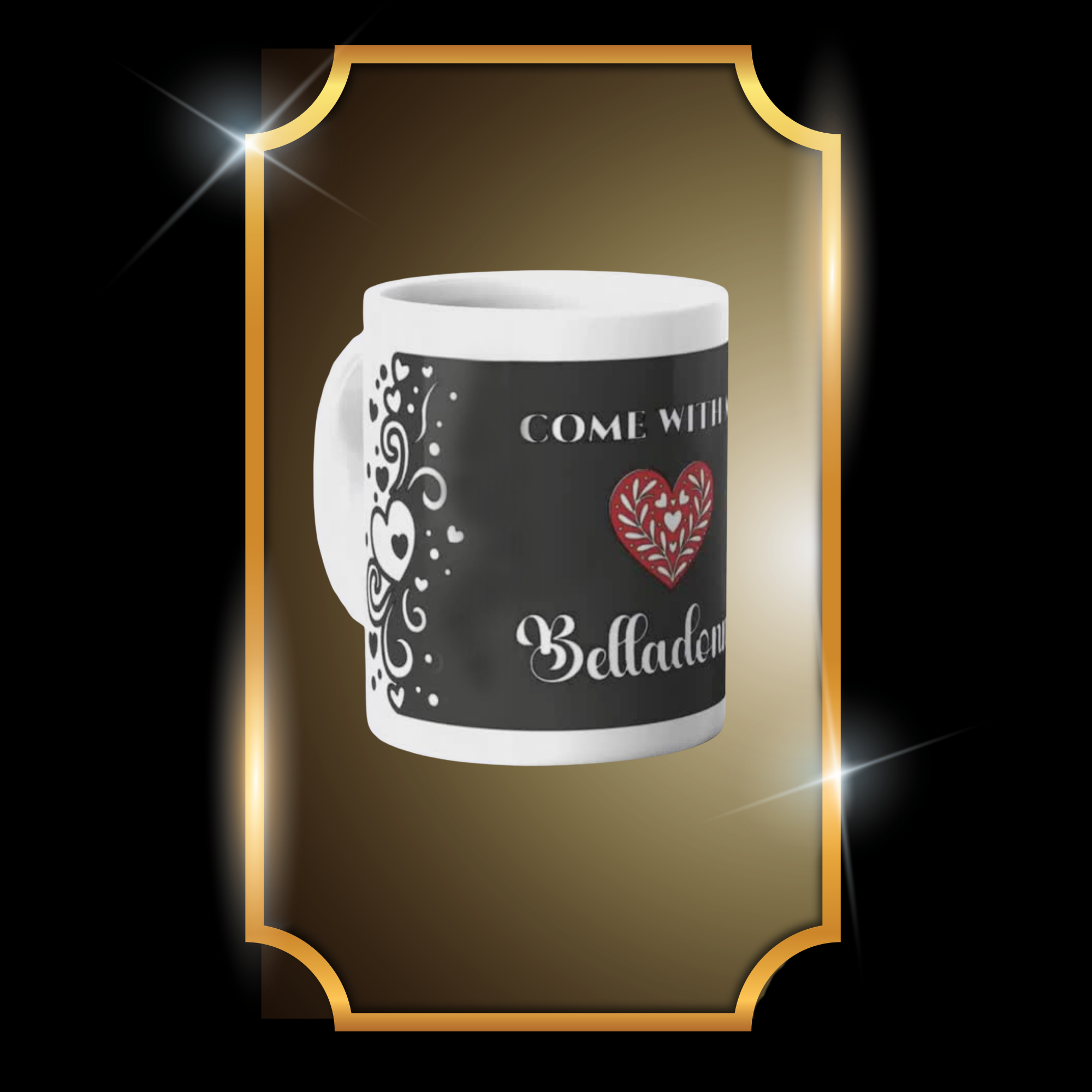 A live video of the Belladonna Theme Mug created by Tanya Madsen to show size and quality.